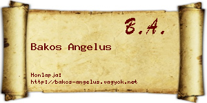 Bakos Angelus névjegykártya